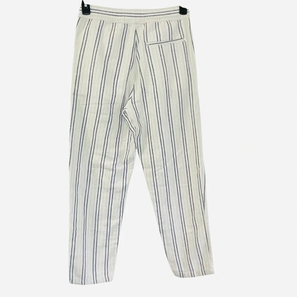 Zara vertical relaxed striped cotton blend pants. Size S. Light Summer vacation